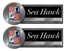2 Chris Craft Sea Hawk Boat Stickers for restoration project