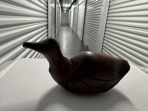 Carved wooden duck vintage - carved,