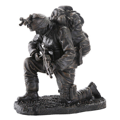 Wounded soldier statue - wounded,
