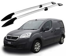 Silver Aluminium Roof Rack Rails Side Bars To Fit Peugeot Partner (2008-18)