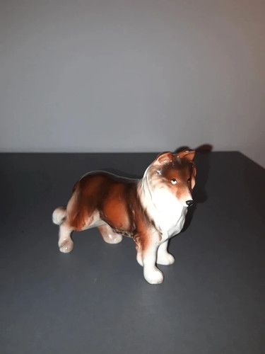 Vintage ceramic rough collie - vintage,