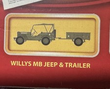 Airfix 1:72 1:86  01322 Willys Jeep and Trailer Military Model Kit bagged
