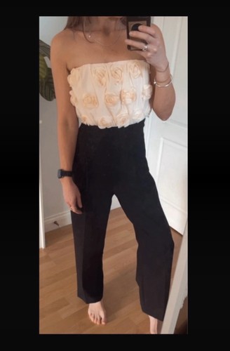 Zara black cream floral
