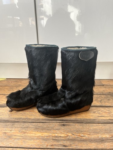 Vintage pony hair yeti boots - vintage, pony-hair