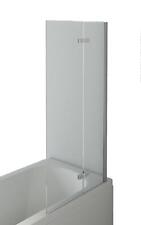 Shower Screen Over Bath Door Bifold Thick Glass Folding Hinge 1400 x 750mm Panel