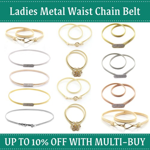 Women skinny metal - metal, waist
