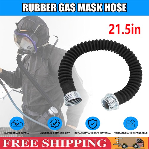 21in rubber gas mask hose - rubber,