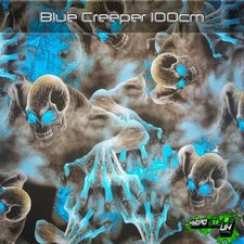 Blue Creeper - Skulls Hydrographics Film Hydrodipping Film Hydroprinting Film