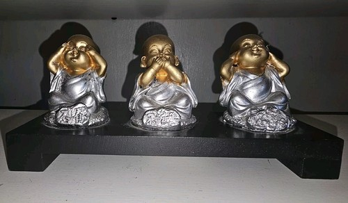 Buddha figures wooden stand - figures,