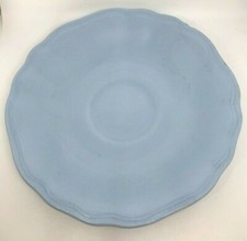 J&G Meakin Celeste Glamour Baby Blue Vintage 2 Saucers Scalloped edge