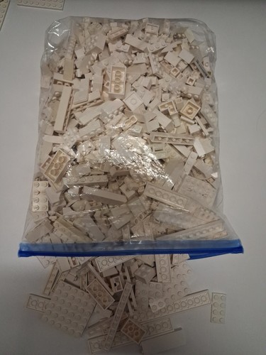 1kg white lego bricks mixed - 1kg, bricks,