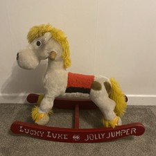 Vintage Lucky Luke Jolly Jumper Rocking Horse GyGy Wooden Frame