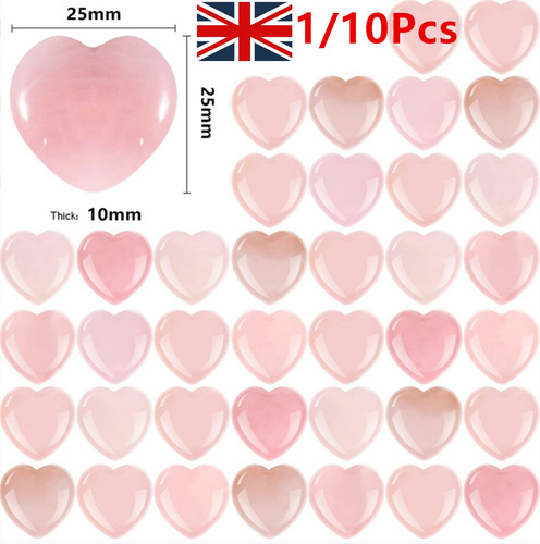 10x natural pink rose quartz - pink,