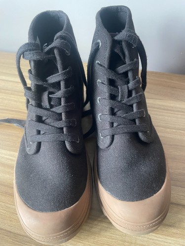Aigle black canvas upper - upper, boots