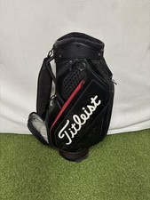 Titleist Midsize Staff Bag (Broken Zip) / 6-Way Divider / Black, White & Red