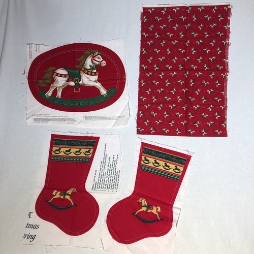 Rocking horse christmas fabric - rocking,