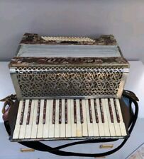Carlo Carsini Piano Accordion 80 Buttons With Case Pearl Effect 1930s Vintage