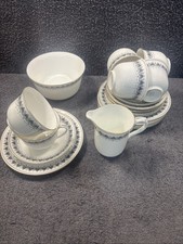 1920's  Shelley "Kenneth" 11206 Geometric style In Black  - 21 piece Tea set