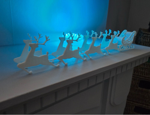 Santa sleigh without - santa,