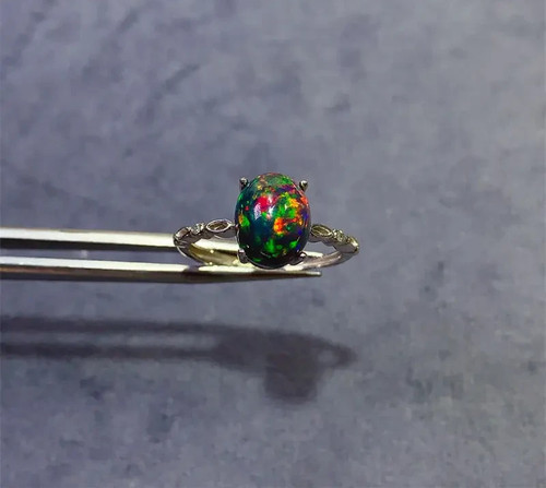 Carat black fire opal - black,