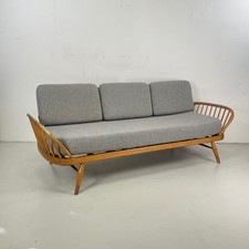 RETRO VINTAGE ERCOL STUDIO COUCH SOFA DAY BED REFURB'D GREY  #4592