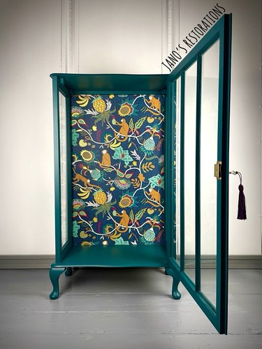 Vintage teal tropical monkey - teal,