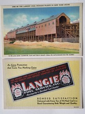 PR VTG 1935, 1940 ADVERTISING PCs LANGIE FUEL CO COAL & COKE ROCHESTER NY MINT *