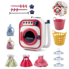 Kids Washing Machine Toy Pretend Play House Mini Simulation Electric Toys ;