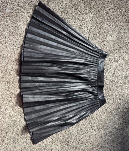 Topshop black pleated leather - topshop,