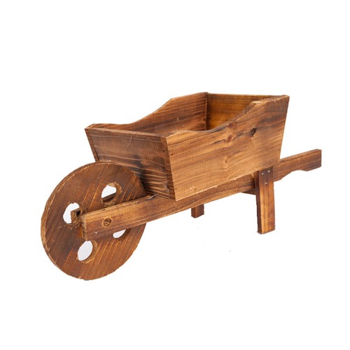 Wooden wheelbarrow planter - wheelbarrow,