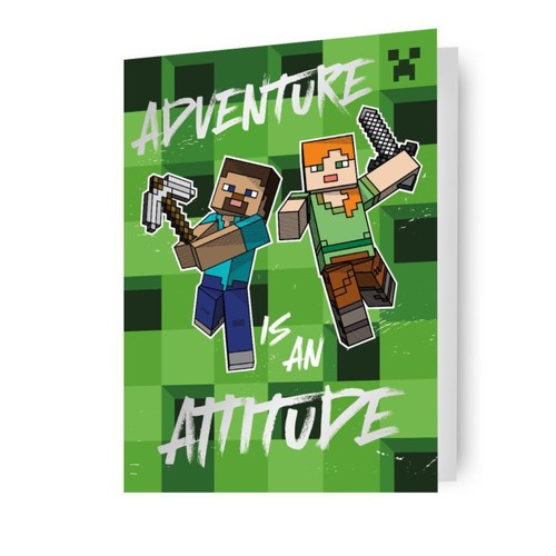 Minecraft birthday card - minecraft,