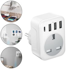 Grounded Travel Adapter UK to