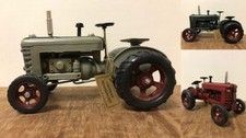 NEW Metal Tin Tractor Model Grey Green Red Massey Ferguson Style Tractor 