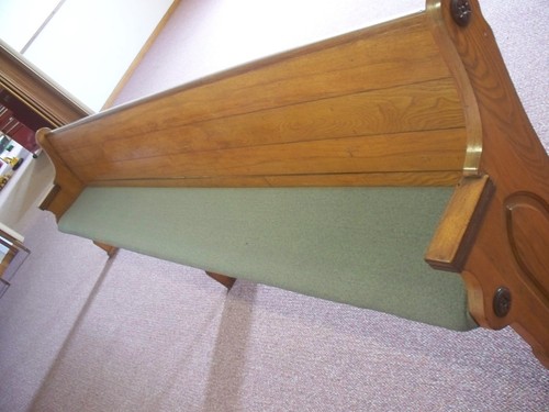 Church pew solid - pew,, padded
