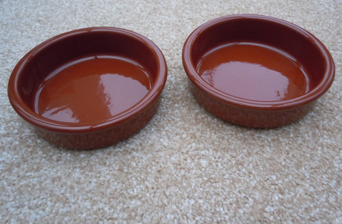 Pair terracotta tapas dishes - tapas,