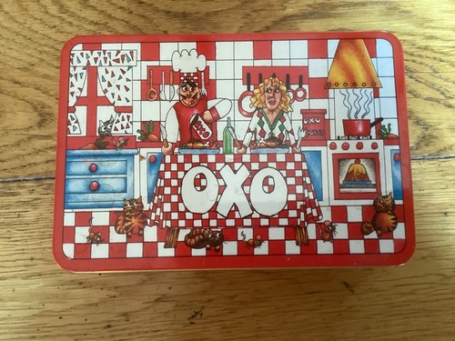 Vintage 1990s oxo cube tin - vintage,