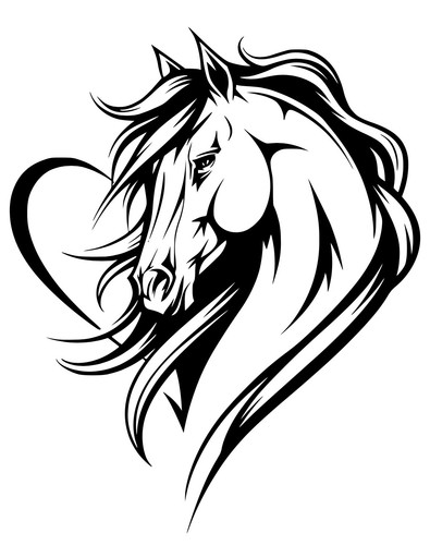 Horse box vinyl decal - box, –