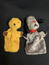 Vintage Sooty & Sweep Hand Puppets. Chad Valley Hygienic Toys.  
