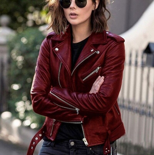 Women biker jacket - women's, slim