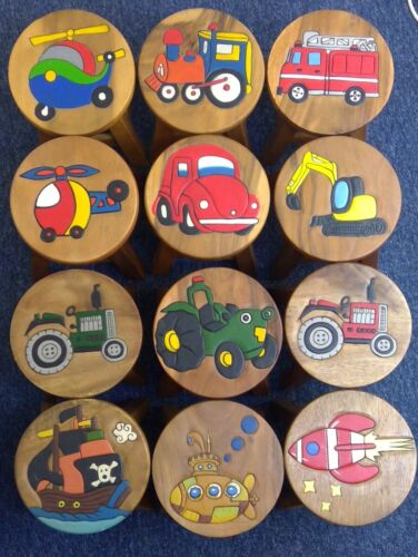 Childrens wooden stool - wooden,