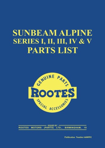 Sunbeam alpine series ii - sunbeam,