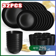 Black Dinnerware Bowl Plates