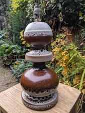 Vintage Large West German Fat Lava 438/31 Table Lamp Fully rewired