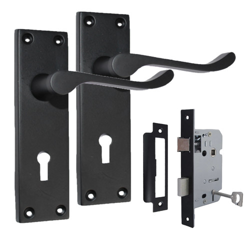 Door handles matt black finish - matt,
