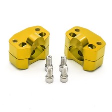 Clamp Riser Fat Bar Mount Set CNC 28mm Handlebar Motorcycle Motorbike Gold