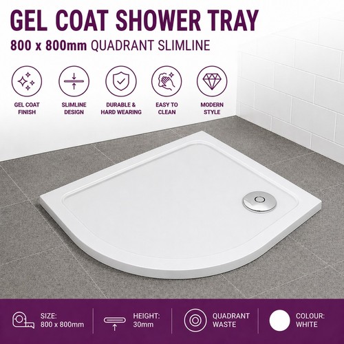 Gel coat shower - 800, 800