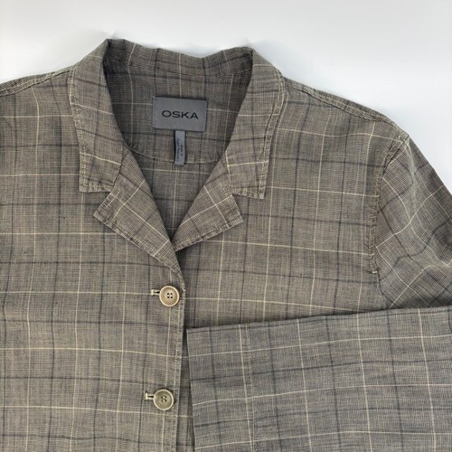 Oska women plaid cotton - plaid, linen