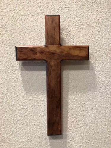 Wooden cross red - wooden, cross,red