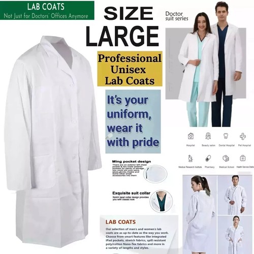 Professional white lab coat - white,