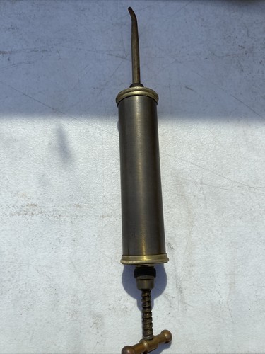 Vintage brass grease gun - vintage, screw
